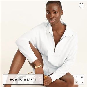 NWT Jcrew magic rinse half zip